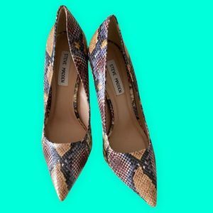 Steve Madden Vala-P Women's Snake Pattern Pumps Multicolor Size 8.5m